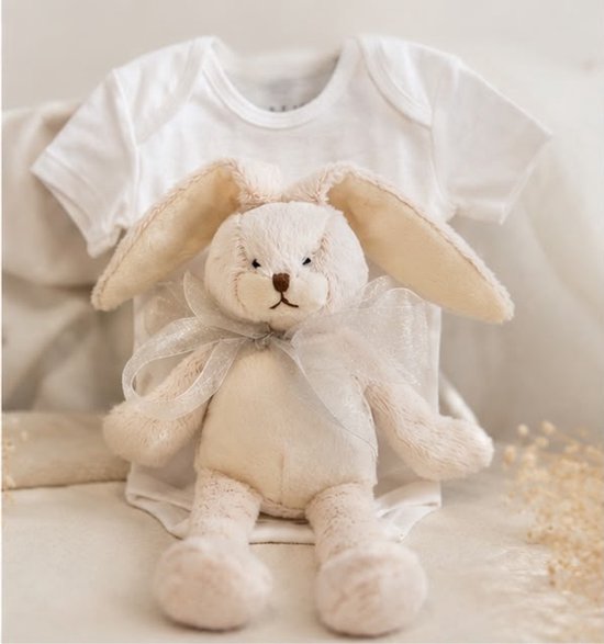 Neutraal Newborn Cadeau - 5 delig - Luxe Kraamcadeau met Knuffel & Ballonnen - Babyshower & Zwangerschap Cadeau - Jongen & Meisje — afbeelding 3