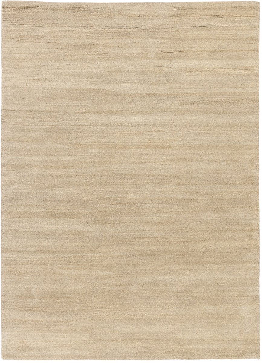 Lino Heritage Sand Vloerkleed 200x250cm - Handgeknoopt Hoogpolig Tapijt van Pure Wol - 100% Handgesponnen Wol – 4,5 kg/m² - 57.800 knopen/m² - 15mm dik - Hoogwaardig Tapijt voor Woonkamer, Slaapkamer, Hal of Eetkamer