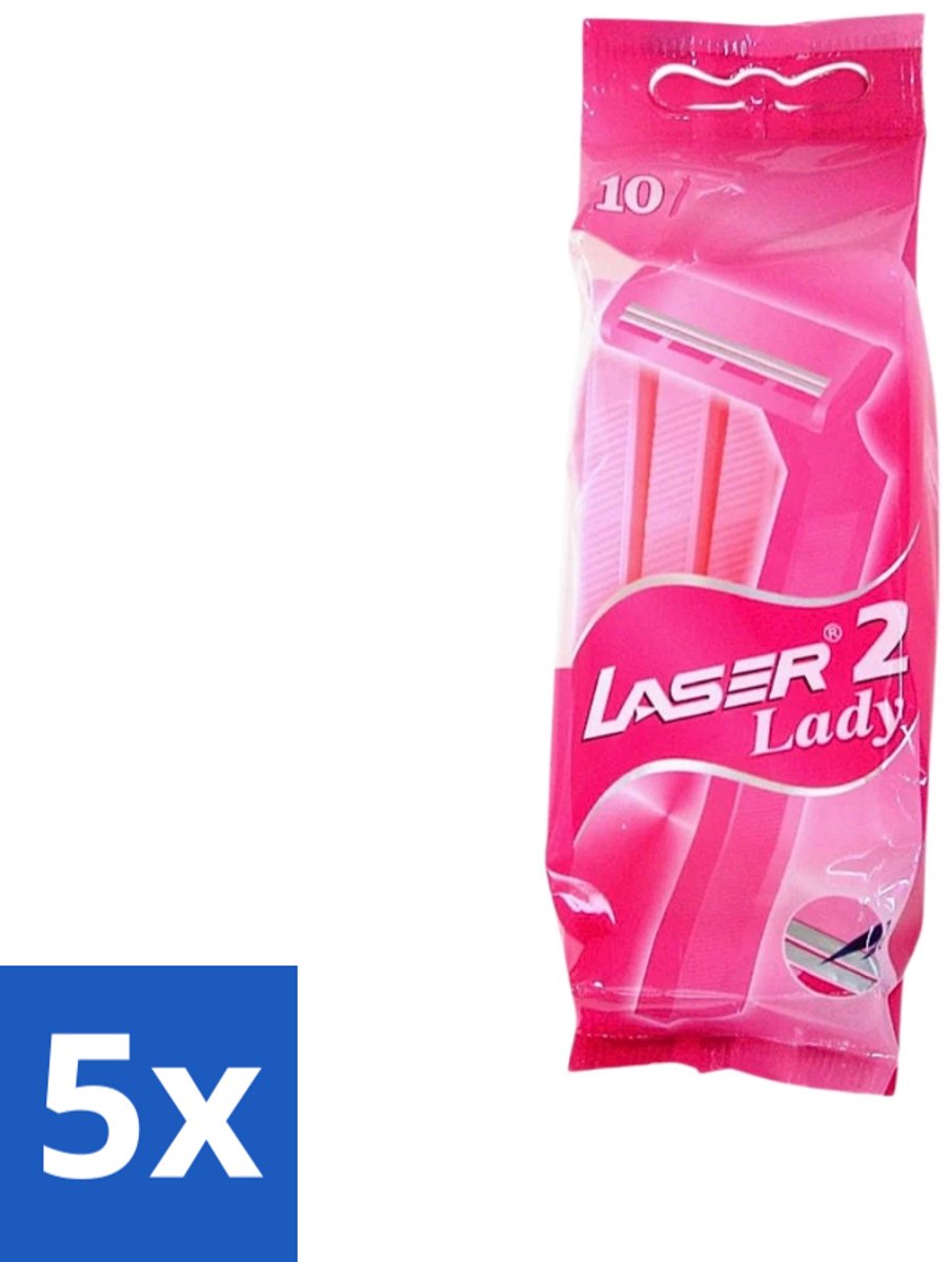 5 x Benson - Laser Twin Women - Wegwerpscheermesjes - Voor Vrouwen - 10 Mesjes - Scheermesje Vrouw - Wegwerpscheermesje - Tweevoudige Scheermesjes - Vrouwelijke Scheermesjes - Hygiënische Scheermesjes