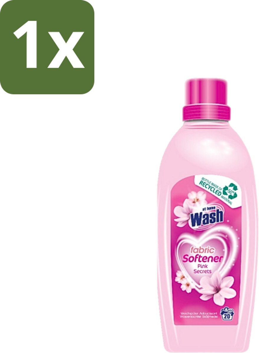 1 x At Home - Wash - Wasverzachter - Pink Secrets - 20 Wasbeurten - Wasverzachter - Wasverzachter Pink Secrets - Wasverzachter Voor Kleding - Wasverzachter Voor Alle Stoffen - Wasverzachter Voor Katoen