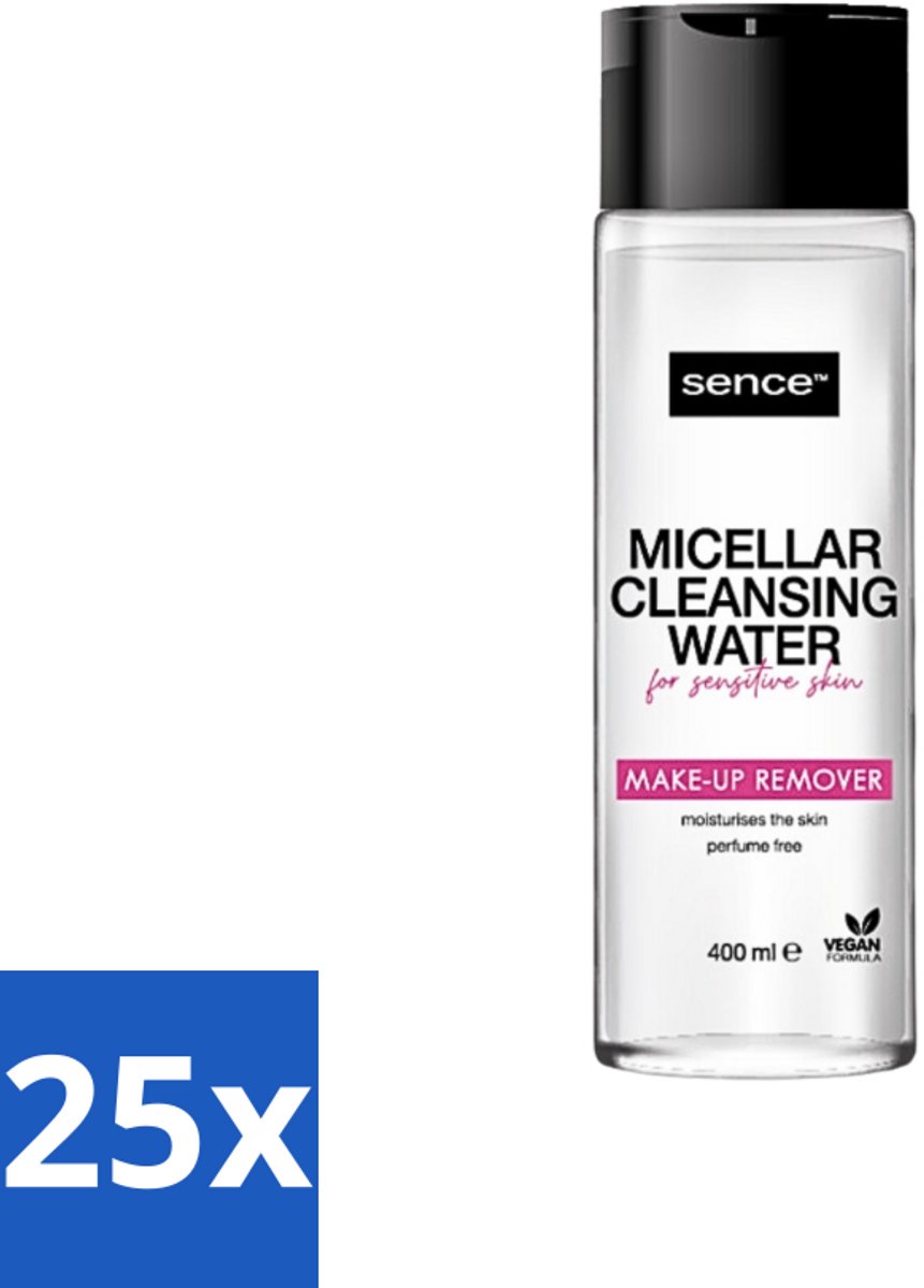 Sence - Gevoelige Huid - Micellair Water - Make-up Remover - 400 ml - Bulkverpakking - 25 stuks