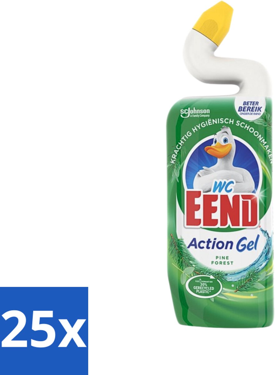 WC Eend Toiletreiniger Action Gel Pine Forest 750 ml - Bulkverpakking - 25 stuks