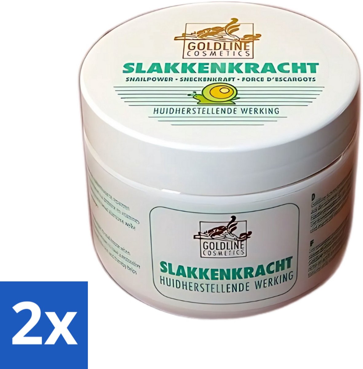 2 x Goldline - Bodycrème - Slakkenkracht - Huidverzorging - Verzachtend - 250 ml - Huidverzorging - Slakkenkracht - Herstelcrème - Hydratatie - Anti-aging