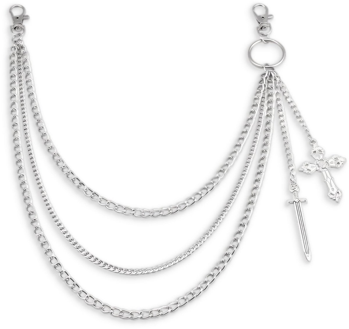 Solidchoice - Zilverkleurige Portemonneeketting voor Mannen en Vrouwen - Hip Hop Accessoire