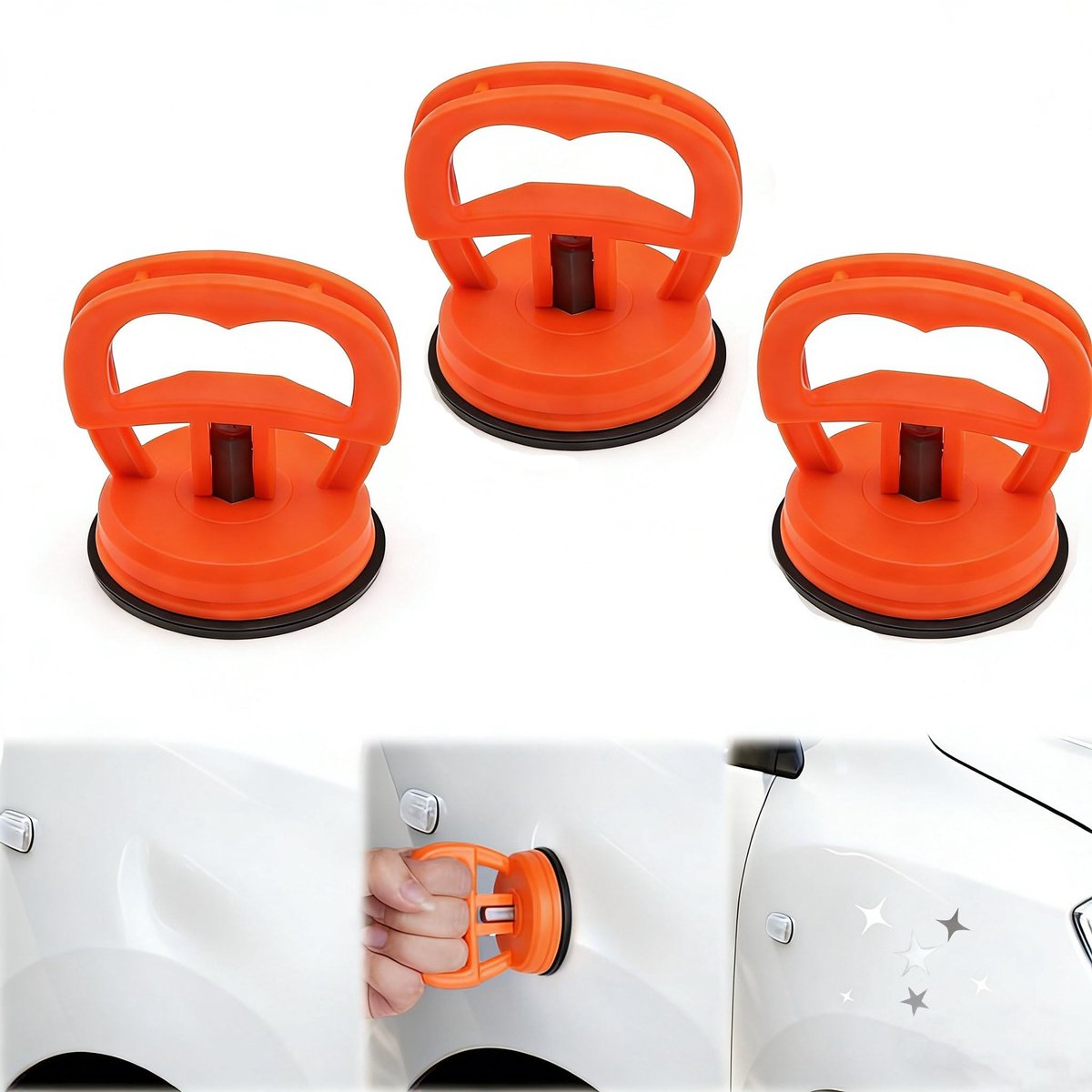 Solidchoice - Set van 3 Zuignappen voor Auto en Meer
