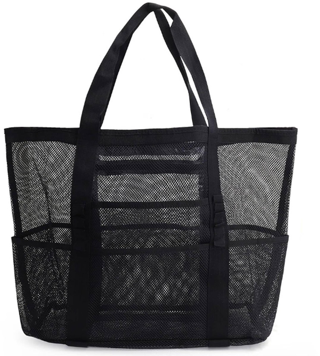 Elzusha - Grote Mesh Strandtas met Waterdichte Binnenzak