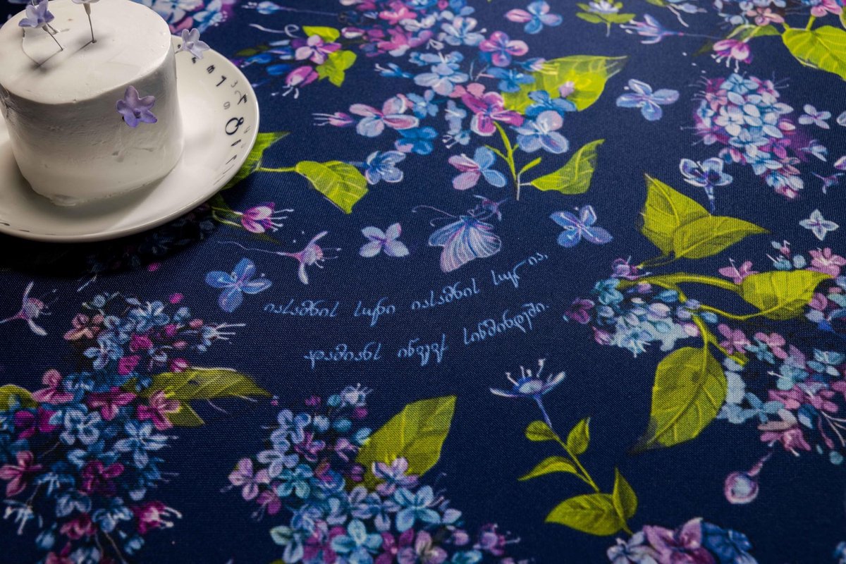 Elzusha - Tafelkleed Lila Design, 55x55 cm van Strijkvrije Polyester