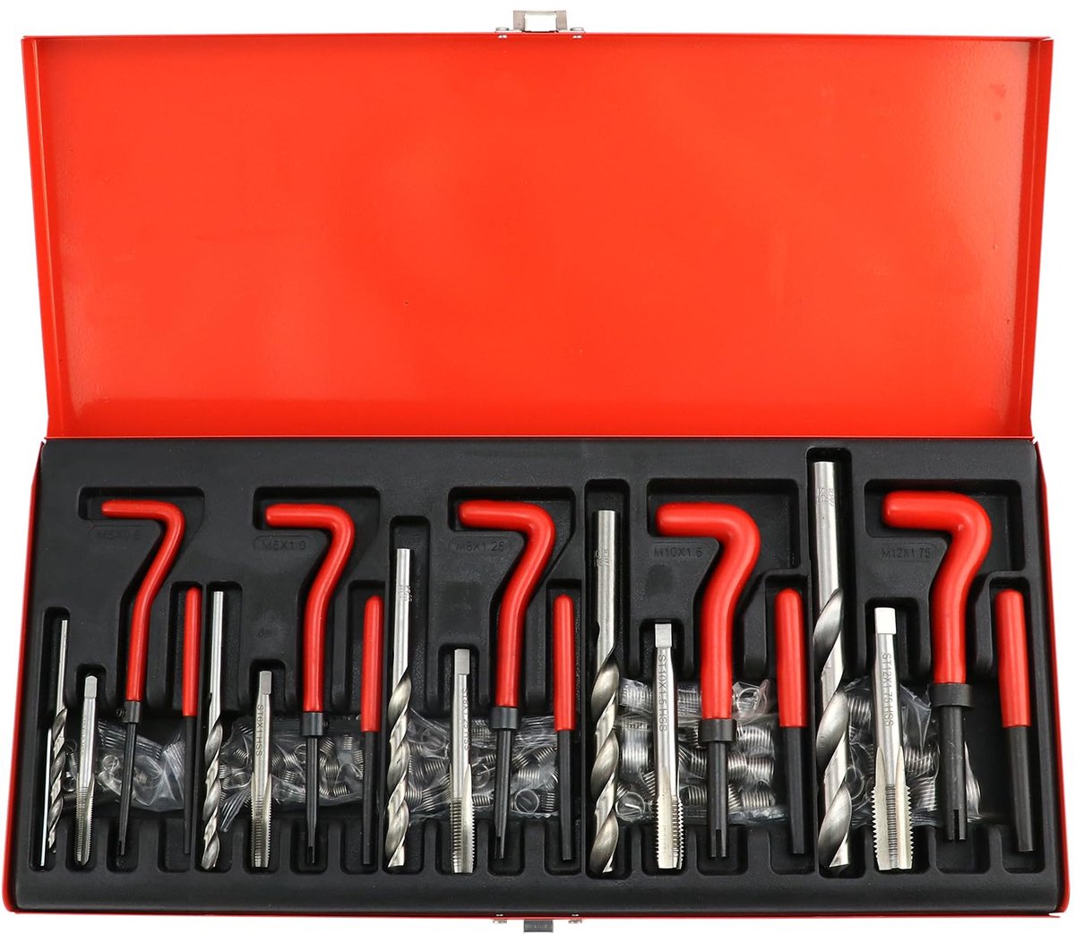 Elzusha - 131-Delige Draad Reparatie Kit - Inclusief M5/M6/M8/M10/M12 Draad Inserts