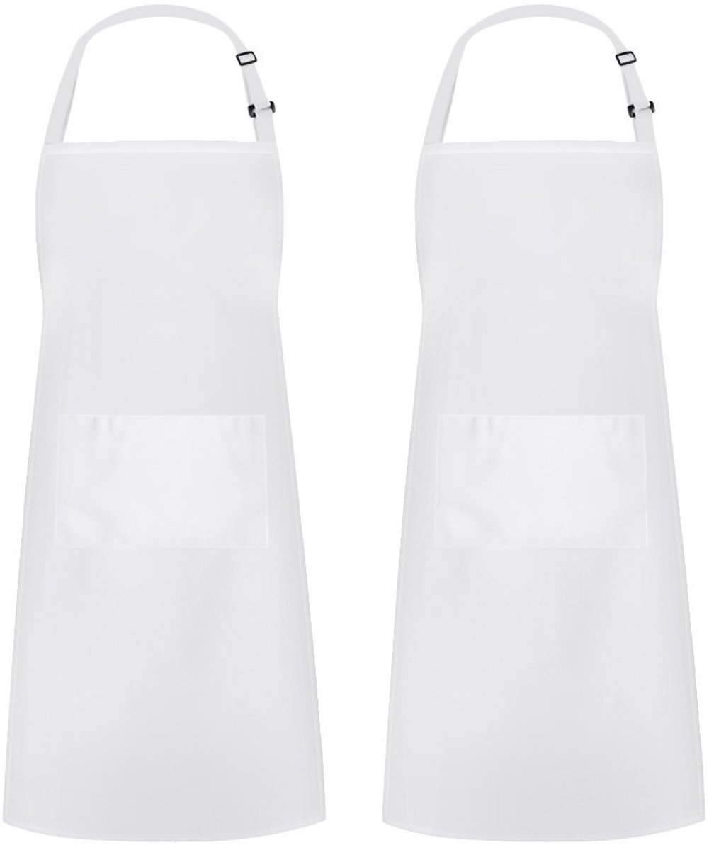 Elzusha - Set van 2 Schorten van 100% Polyester, Wit