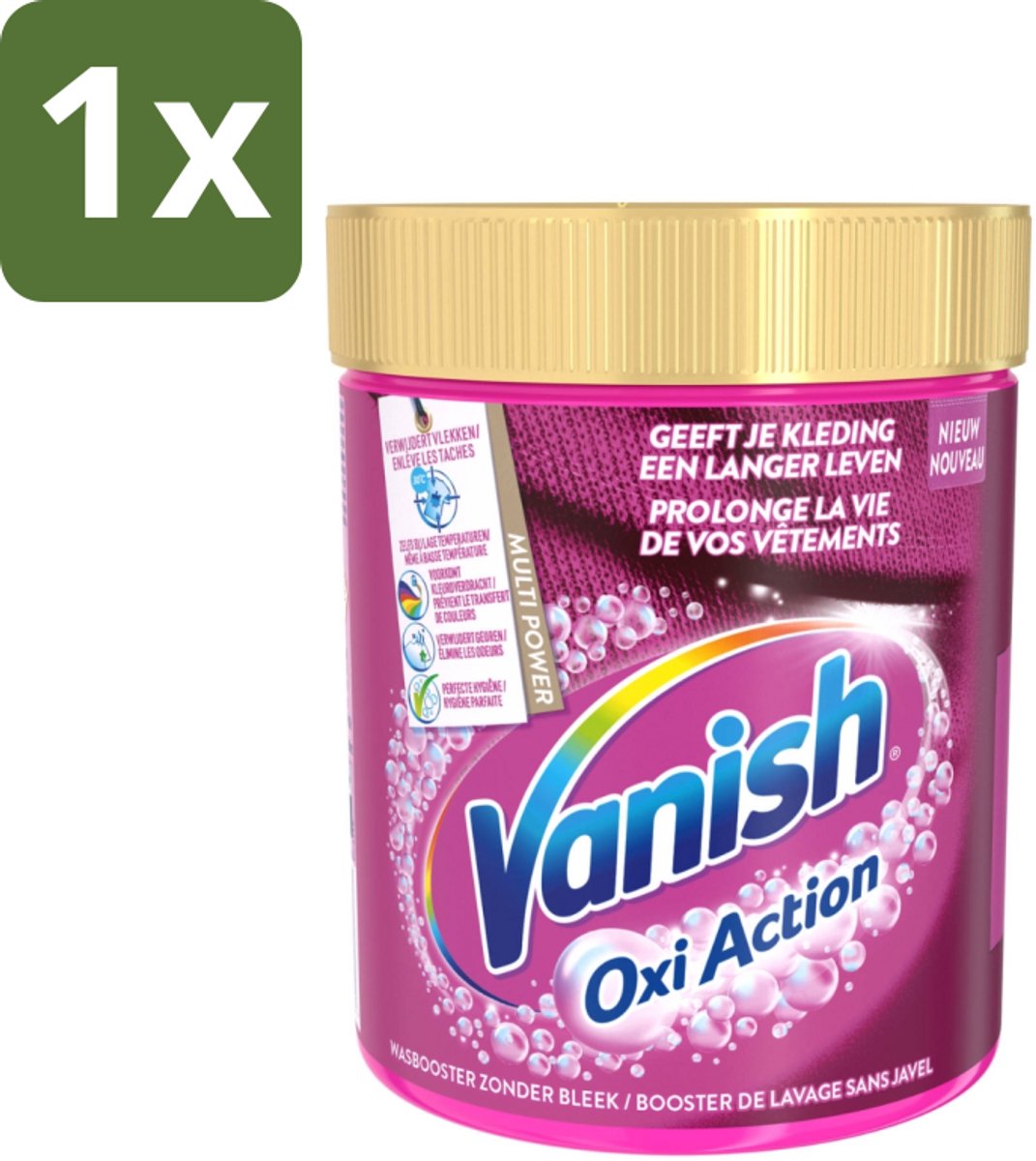 Vanish Oxi Action - Vlekkenverwijderaar - Wasbooster - Zonder Bleek - Gekleurde Was - 550 Gram - 1 stuk