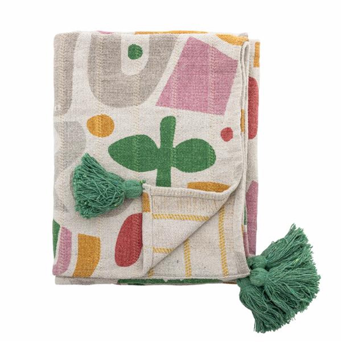 Bloomingville - Filur Plaid - Meerkleurig - Gerecycled Katoen - 160x130cm