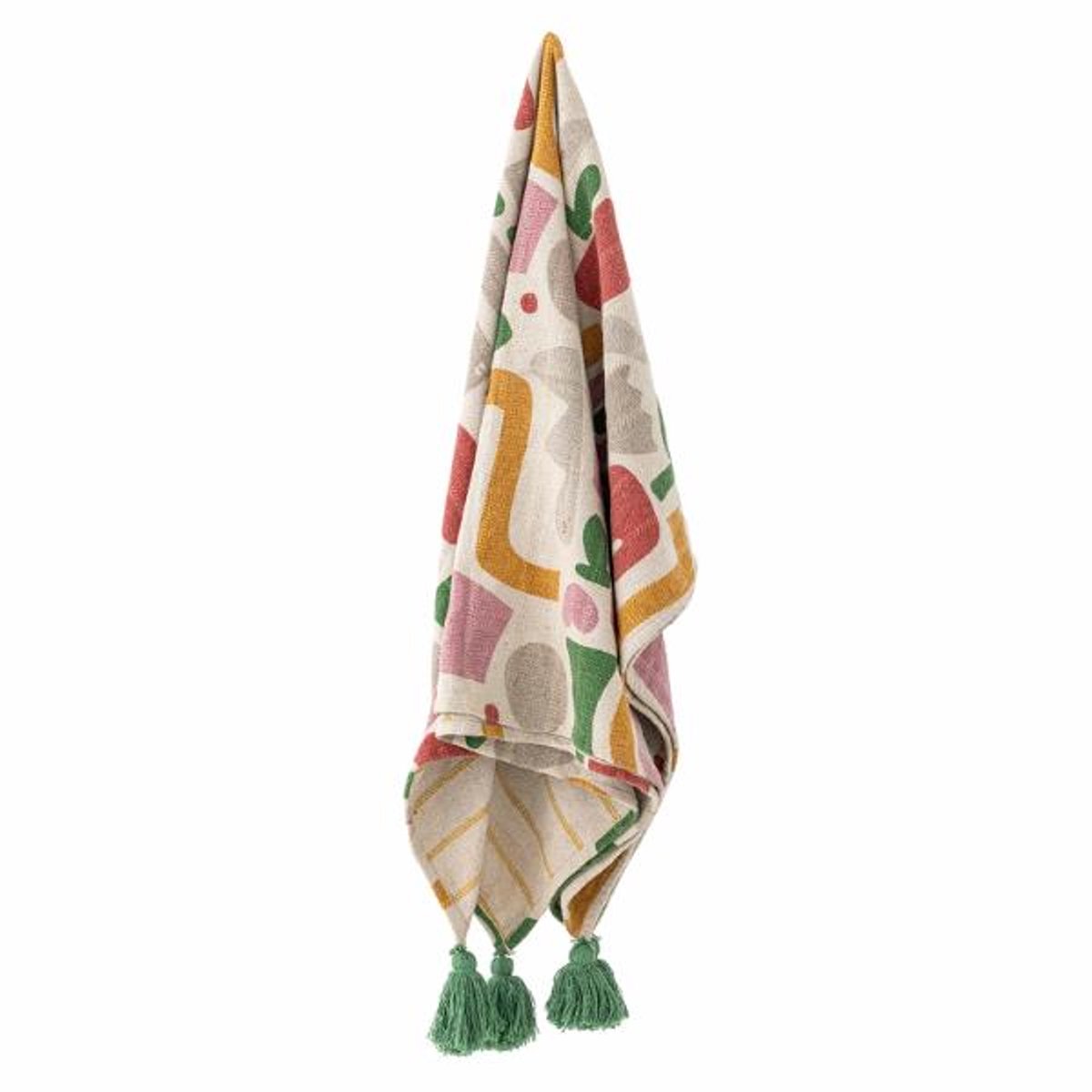 Bloomingville-Plaid-Filur Throw, Multi, Recycled Cotton-160x130cm