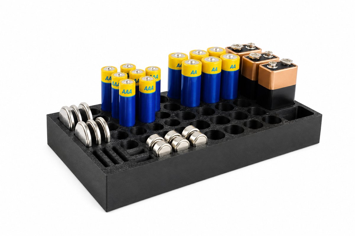 Batterijhouder - lr61 aa aaa cr2032 lr44 Batterij opbergdoos - 1 stuks