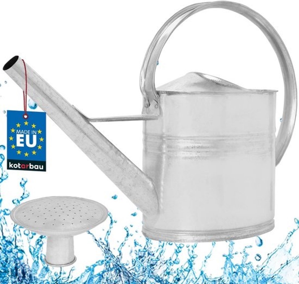 Duurzame Ovale Zink Gieter met Sproeier - 10L