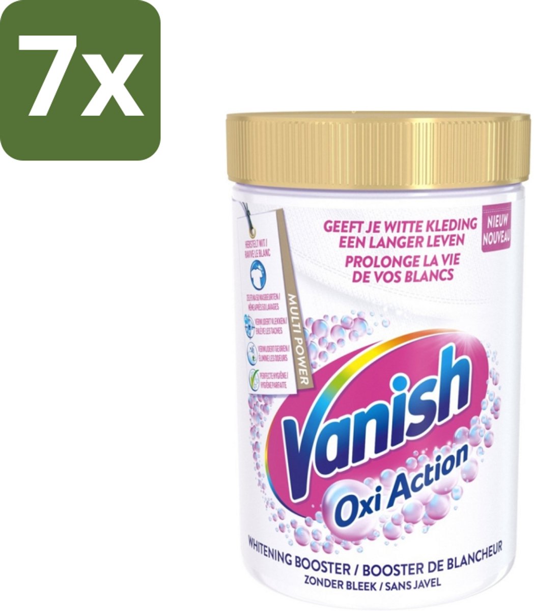 Vanish Oxi Action - Vlekkenverwijderaar Poeder - Zonder Bleek - Witte Was - 710 Gram - Bulkverpakking - 7 stuks