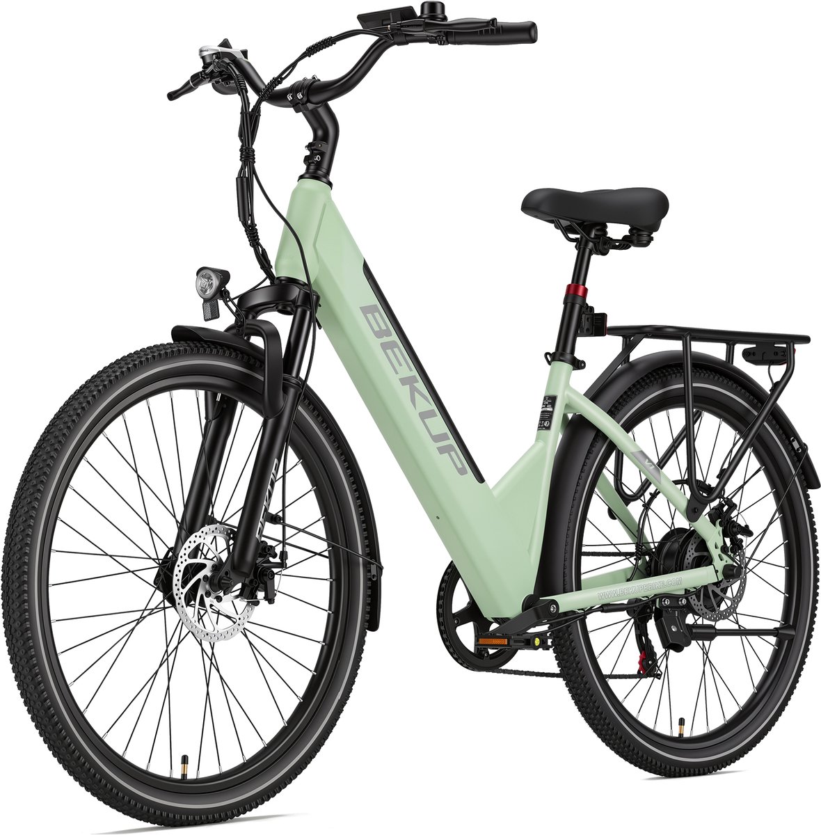 BEKUP V1 E-bike - 25 km/u - 26inch - 75km actieradius - 250W motor - 36V 14.5Ah accu - groen