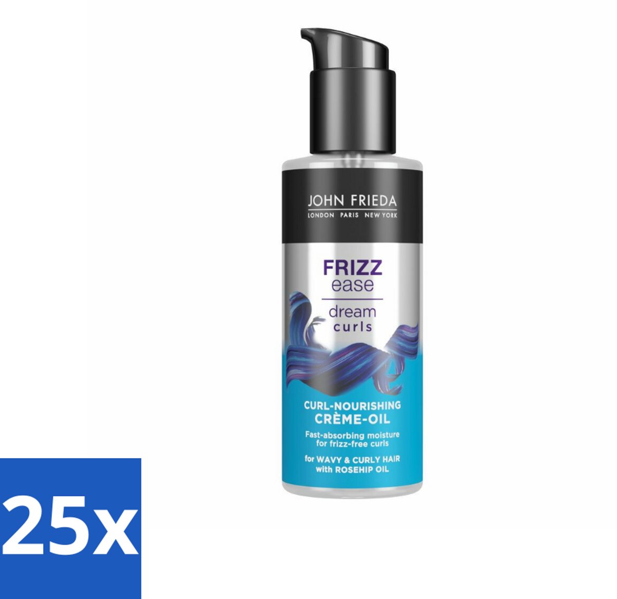 John Frieda – Haarolie – Dream Curls Curl Defining Crème Oil – Krulverzorging – 100 ml - Bulkverpakking - 25 stuks