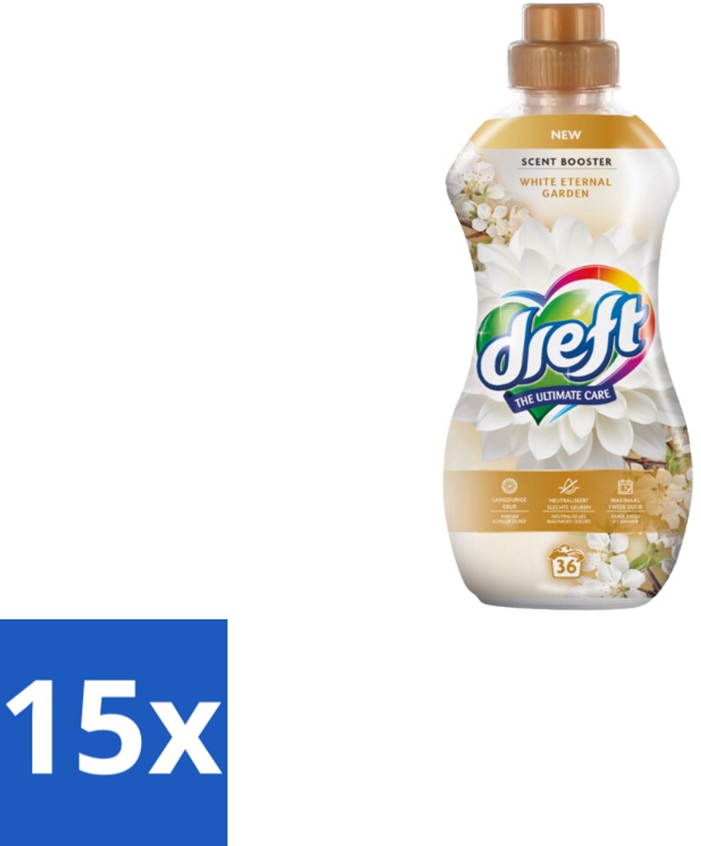 Dreft – White Eternal Garden – Vloeibare Geurbooster – 720 ml – 36 wasbeurten - Bulkverpakking - 15 stuks