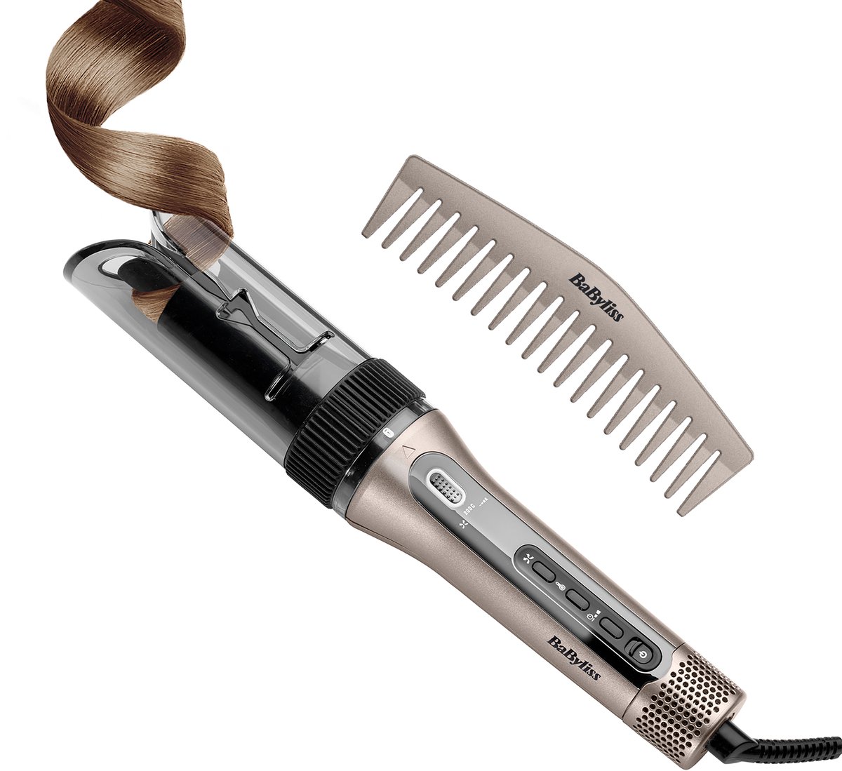BaByliss Style Secret Air Automatische Krultang C6682E - Auto-Curl Technologie - Met Kam en Opbergtas - Prachtige Krullen en Golven - Snel en Veilig Stylen - 3 draairichtingen - 4 timerinstellingen