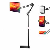 LEVANTU® Hoogwaardige Tablet Houder - Stabiele Basis - Verstelbaar - Handsfree - Tablet Standaard - Tablet Statief - Tablet Houder Statief / Bed