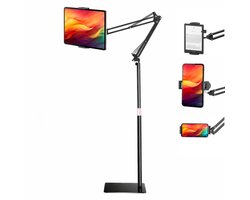 LEVANTU® Hoogwaardige Tablet Houder - Stabiele Basis - Verstelbaar - Handsfree - Tablet Standaard - Tablet Statief - Tablet Houder Statief / Bed