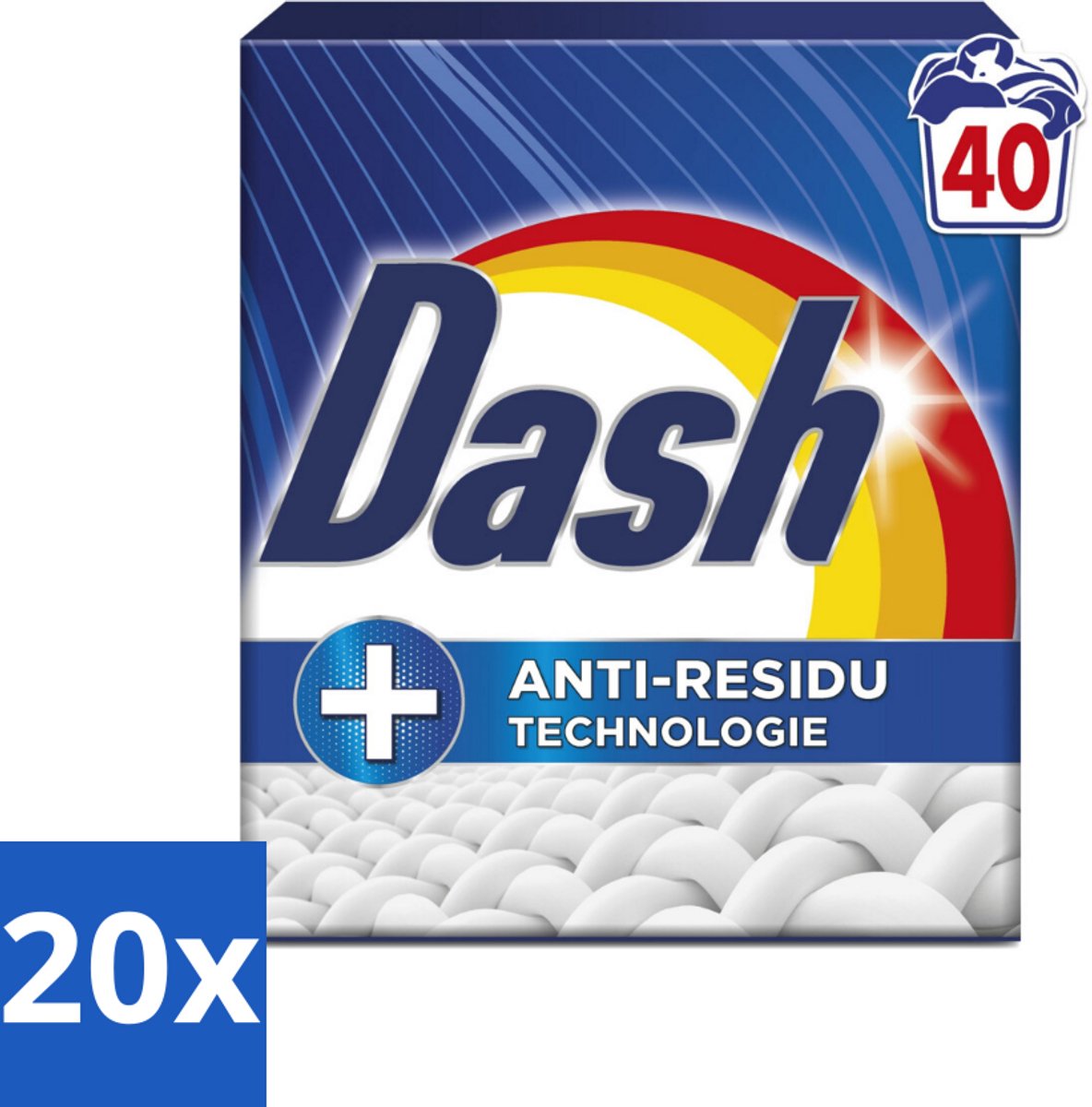 Dash – Waspoeder – Witter Dan Wit – 2,2 kg - Bulkverpakking - 20 stuks