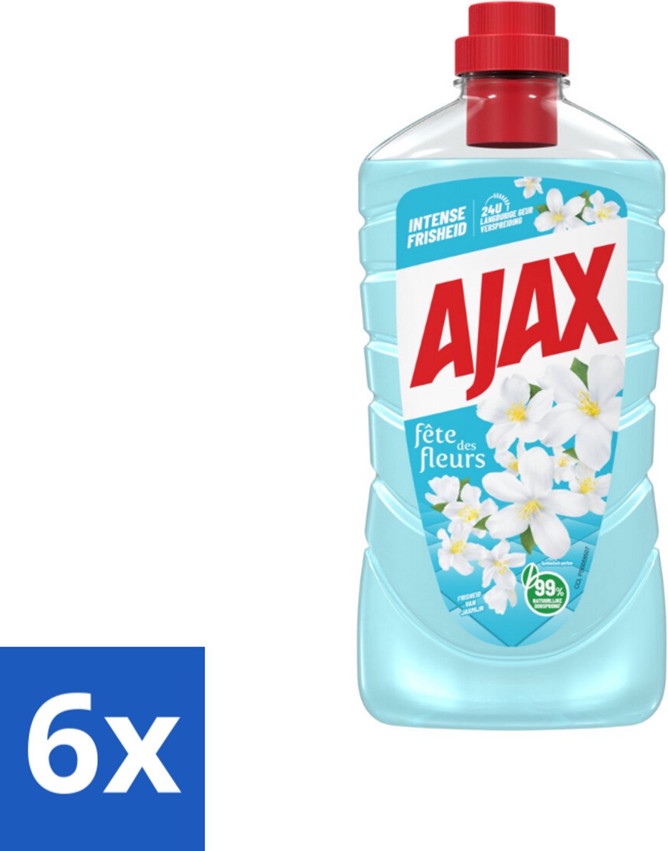 Ajax – Allesreiniger – Jasmijn - 1000 ml - Voordeelverpakking - 6 stuks