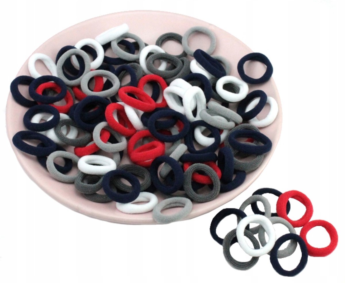 100 Stuks Haarbandjes Lycra Mix Kleuren - Zacht voor Haar
