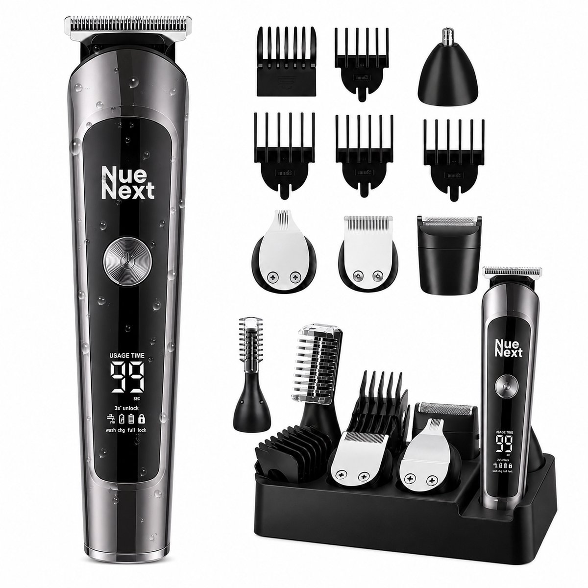 NueNext 6 in 1 Baardtrimmer ProGroom+ Bodygroomer Mannen - Neustrimmer - Tondeuse - Scheerapparaat - Trimmer Baard en Lichaam