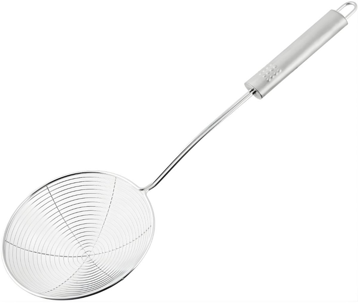 KIRA® Spatel - Schuimspaan - Zeef - Zilver - 12cm x 6cm x 38cm