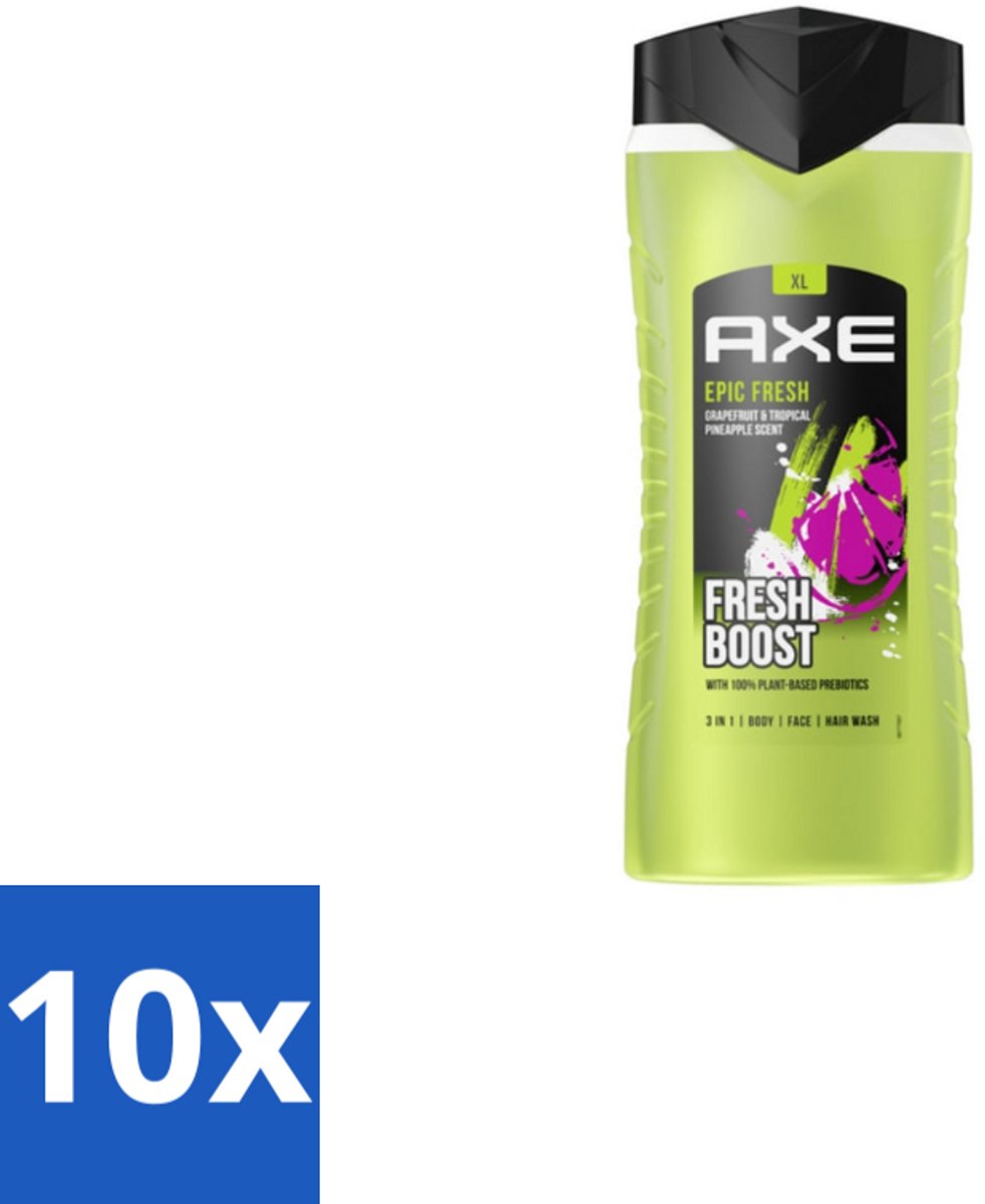 AXE – Douchegel – Epic Fresh Fresh Boost 3-in-1 – 400 ml - Bulkverpakking - 10 stuks
