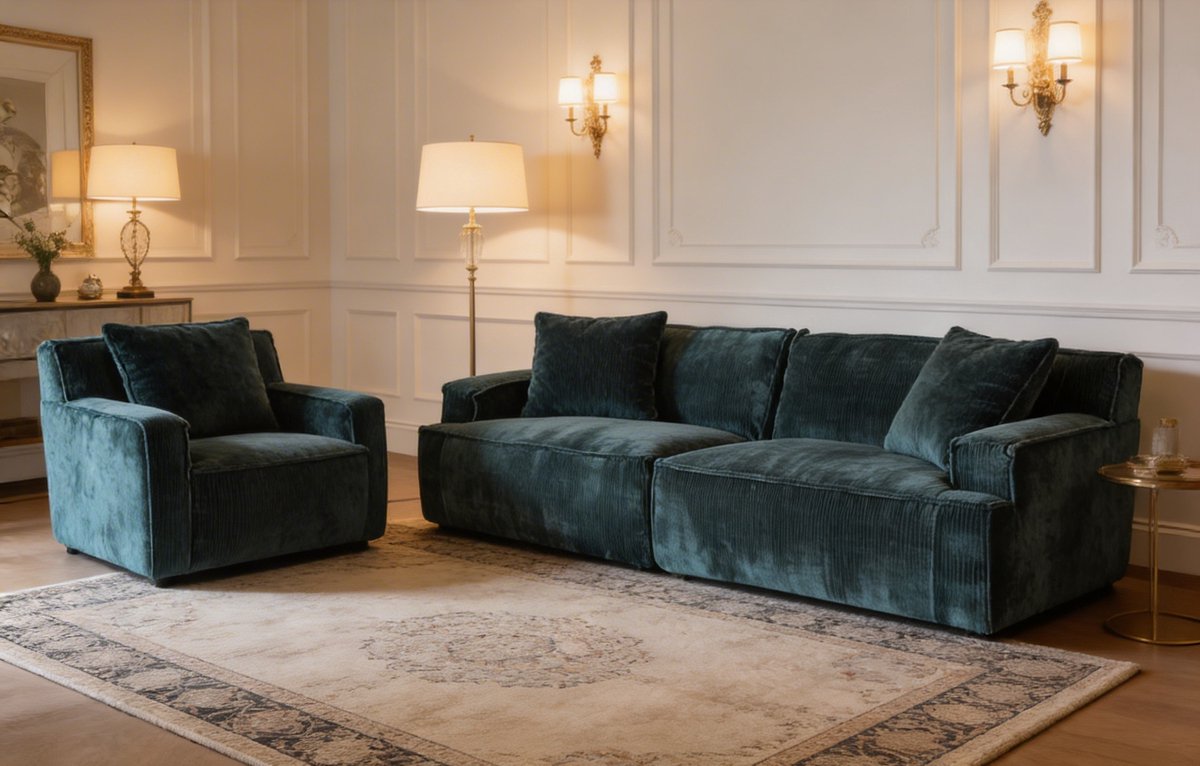 Velmora Lounge – Koningstijl – Luxe Loungebank – Moderne Design Bank – Comfortabele Bank voor Woonkamer