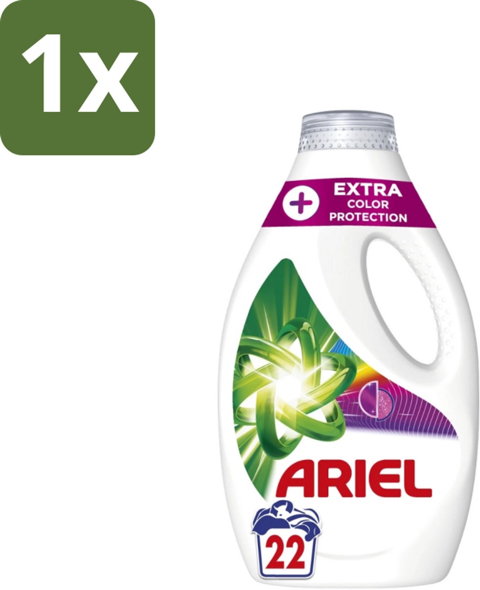 1 x Ariel – Vloeibaar Wasmiddel – Extra Color Protection – 990 ml – 22 wasbeurten - Kleurbehoud Wasmiddel - Vloeibaar Wasmiddel Kleur - Wasmiddel Voor Gekleurd Was - Kleurvervaging Voorkomen - Wasmiddel Voor Donkere Kleding