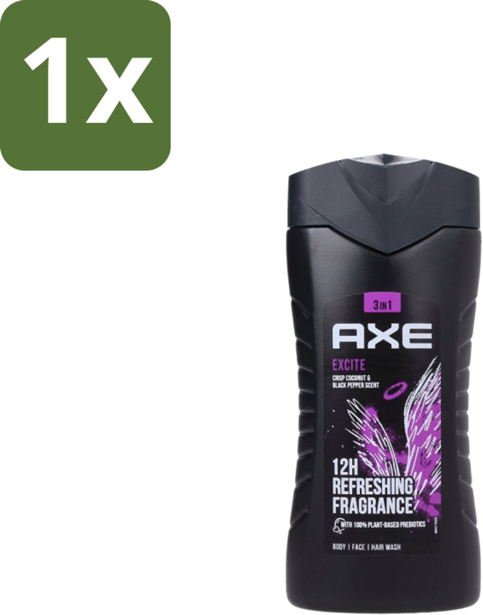 1 x AXE – Douchegel – Excite – 250 ml - Douchegel - Frisheid - Geur - Mannelijke Geur - Axe Excite