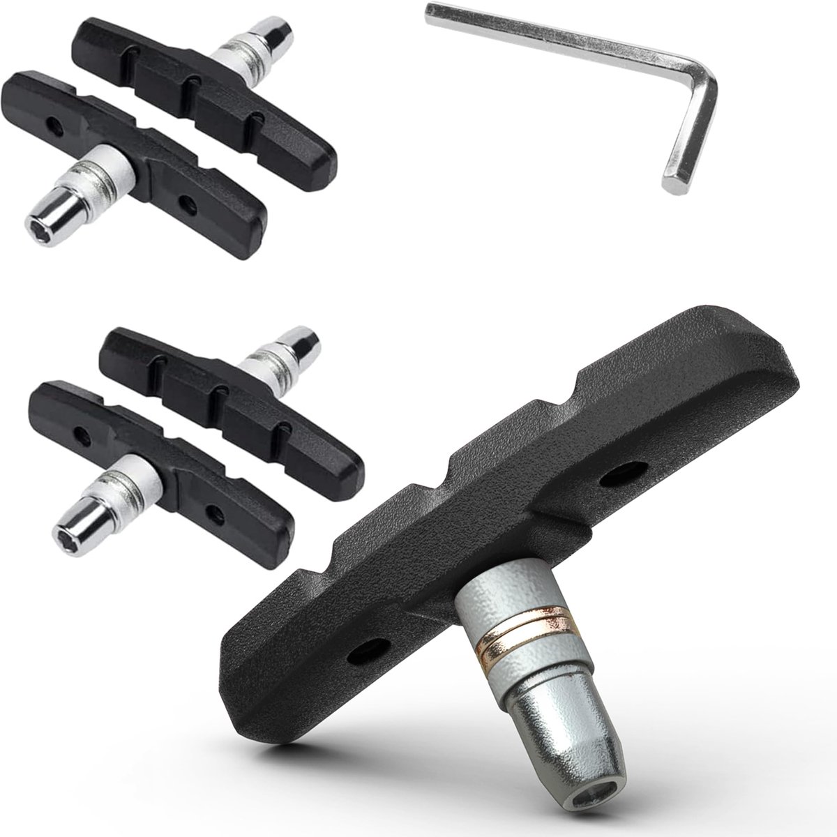 Fietsremblokken, 2 paar fietsremblokken, Oture 70 mm, rubber, stille remblokken, V-remschoenen voor Shimano, Tektro en - ShopVlot