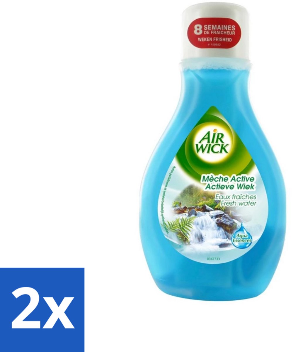 Air Wick – Luchtverfrisser – Actieve Wiek Fresh Water – 375 ml - Voordeelverpakking - 2 stuks