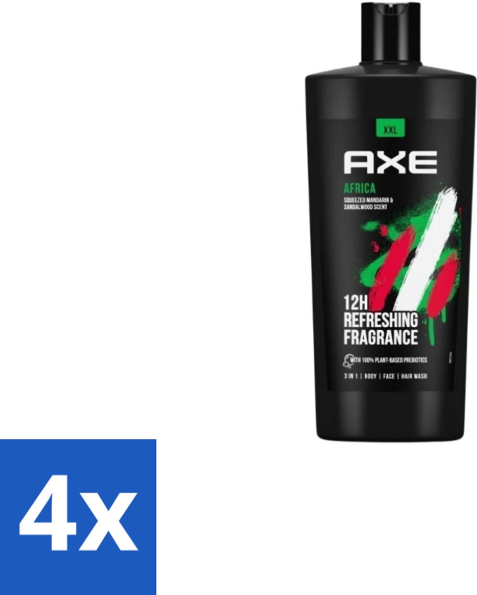 AXE – Douchegel – Africa – 700 ml - Voordeelverpakking - 4 stuks