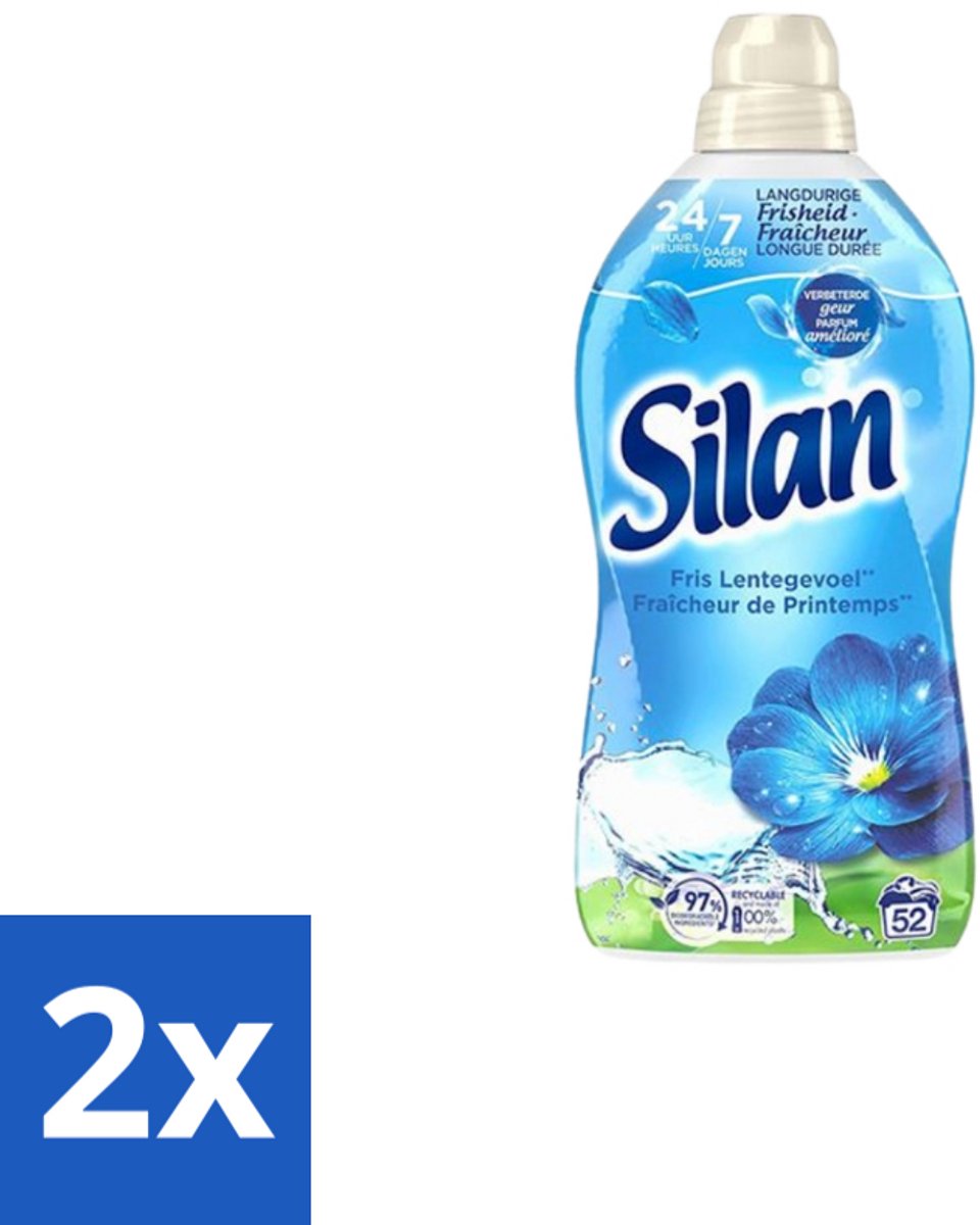 Silan – Wasverzachter – Classic Blue Fris Lentegevoel – 1144 ml - Voordeelverpakking - 2 stuks