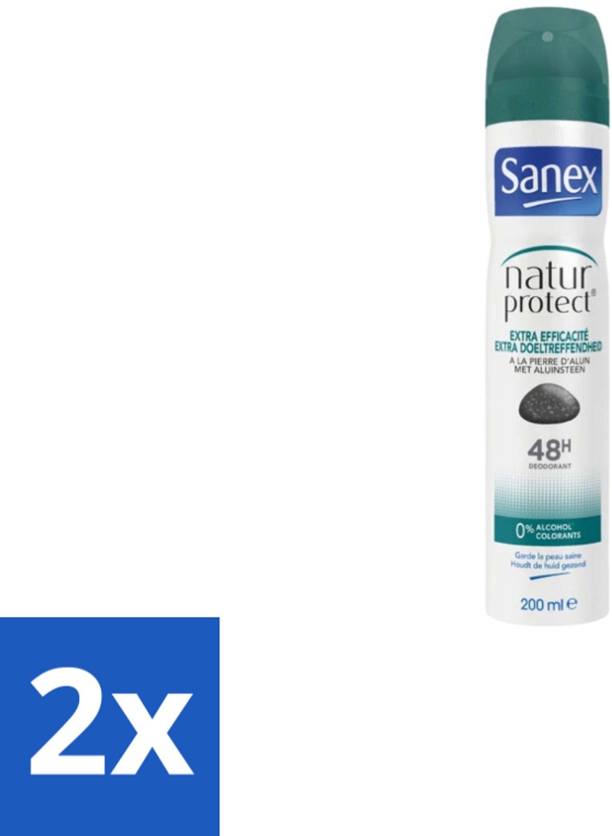 Sanex – Deodorant Spray – Aluinsteen – 200 ml - Voordeelverpakking - 2 stuks