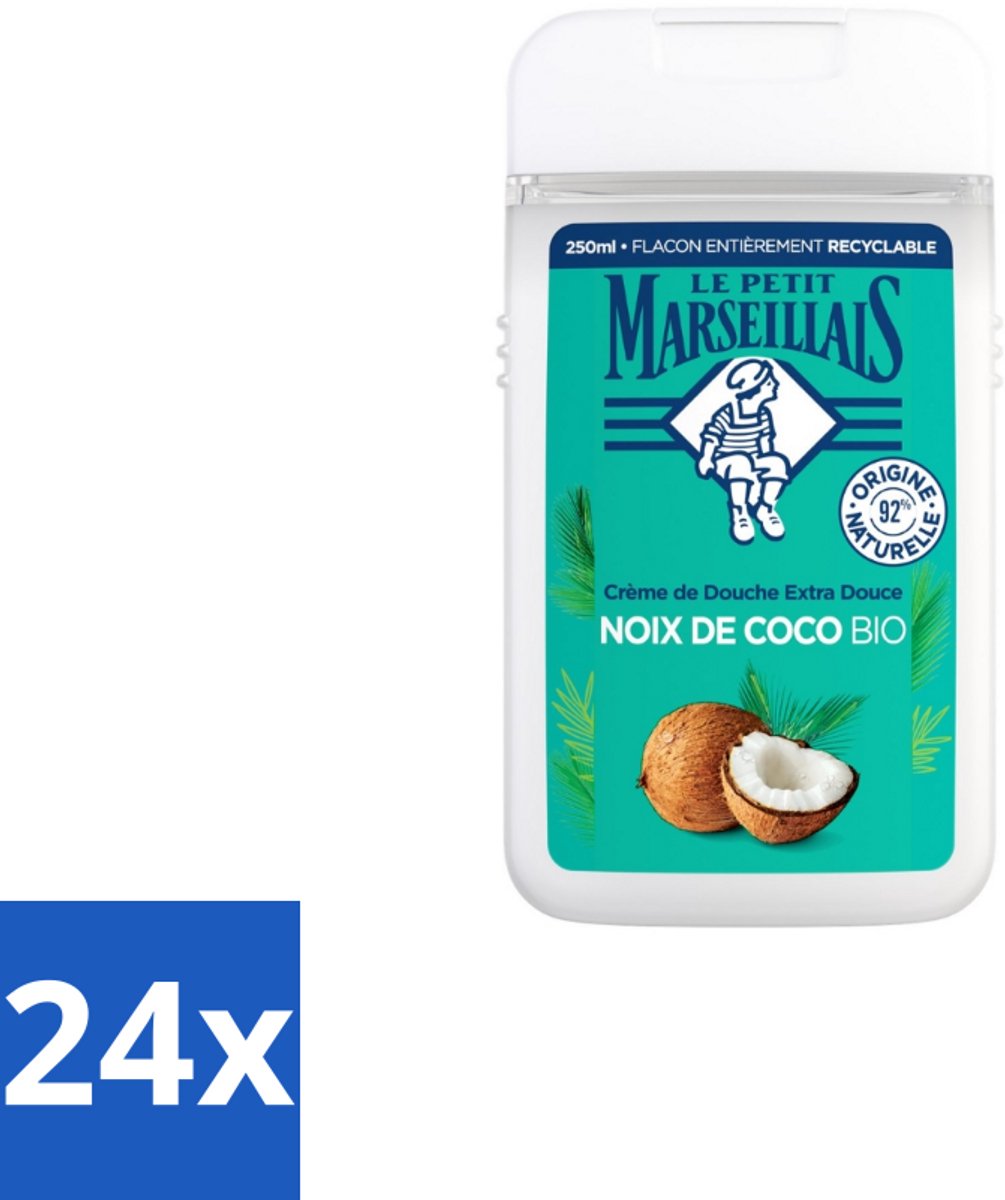 Le Petit Marseillais – Douche & Bad – Coco – 650 ml - Voordeelverpakking - 24 stuks