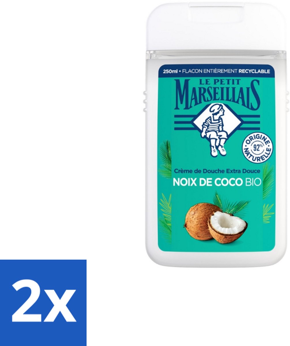 2 x Le Petit Marseillais – Douche & Bad – Coco – 650 ml - Douche En Bad - Kokosgeur - Huid Verzorgen - Schuim - Badschuim