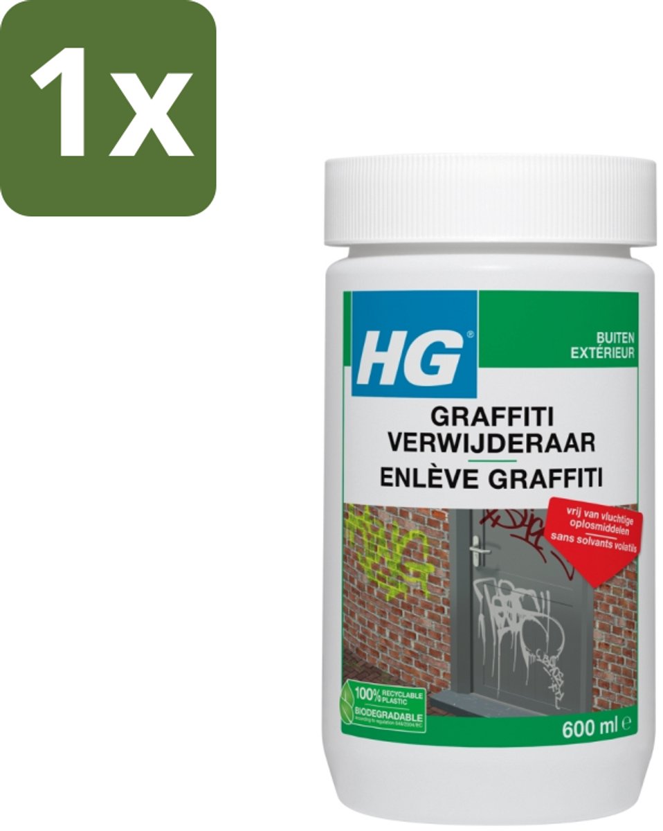 1 x HG - Graffitiverwijderaar - Voor Harde & Zachte Oppervlakken - 600 ml - Graaffitiverwijderaar - Verf Verwijderen - Graffiti Verwijderen - Reinigingsmiddel - Oppervlak Reinigen