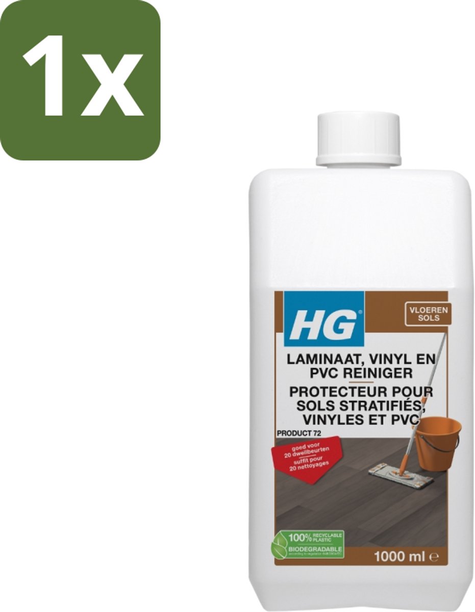 1 x HG Laminaat Reiniger 1 liter - Laminaatreiniger - Vloerreiniger - Dweilbeurt - Laminaatvloer - Reinigen