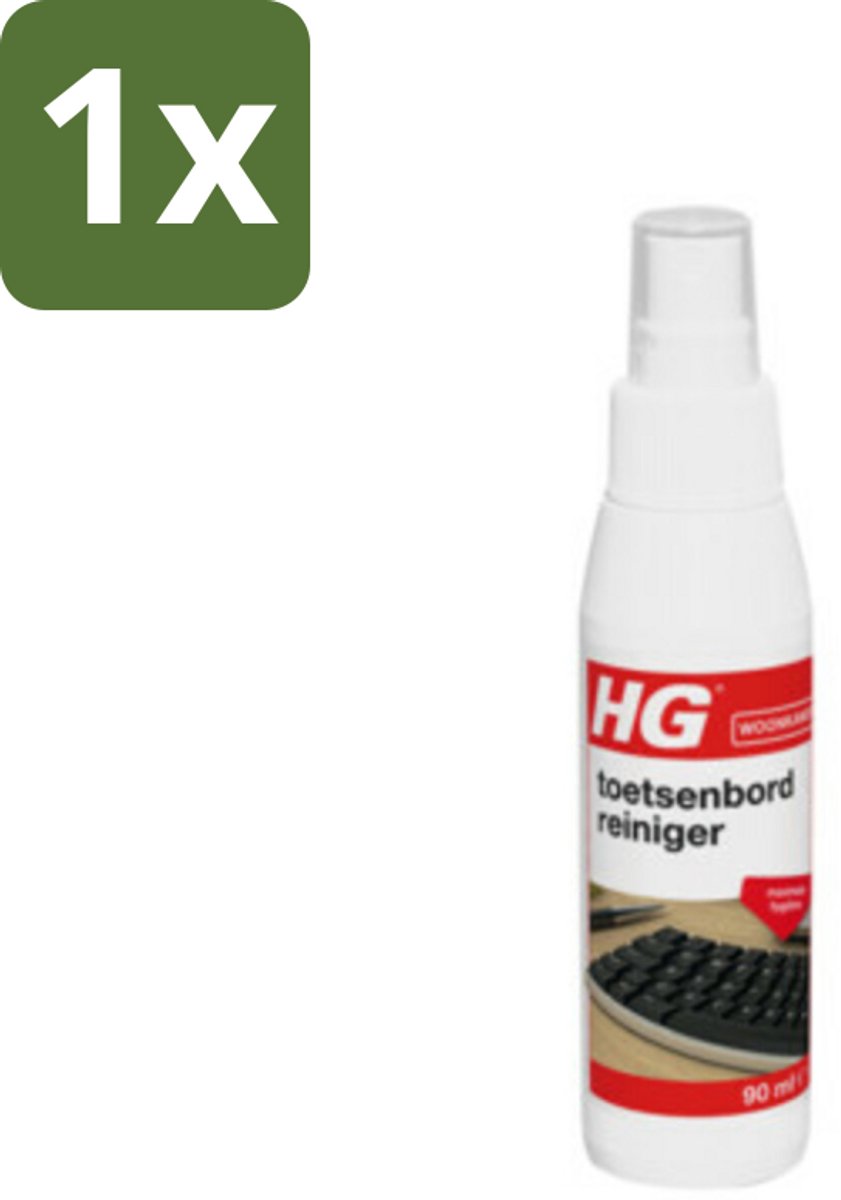 1 x HG - Toetsenbordreiniger - Maximale Hygiëne - Reinigt Snel & Effectief - 90 ml - Toetsenbord Reinigen - Toetsenbord Reiniger - Toetsenbord Schoonmaken - Toetsenbord Hygiëne - Toetsenbord Reinigen Zonder Schade