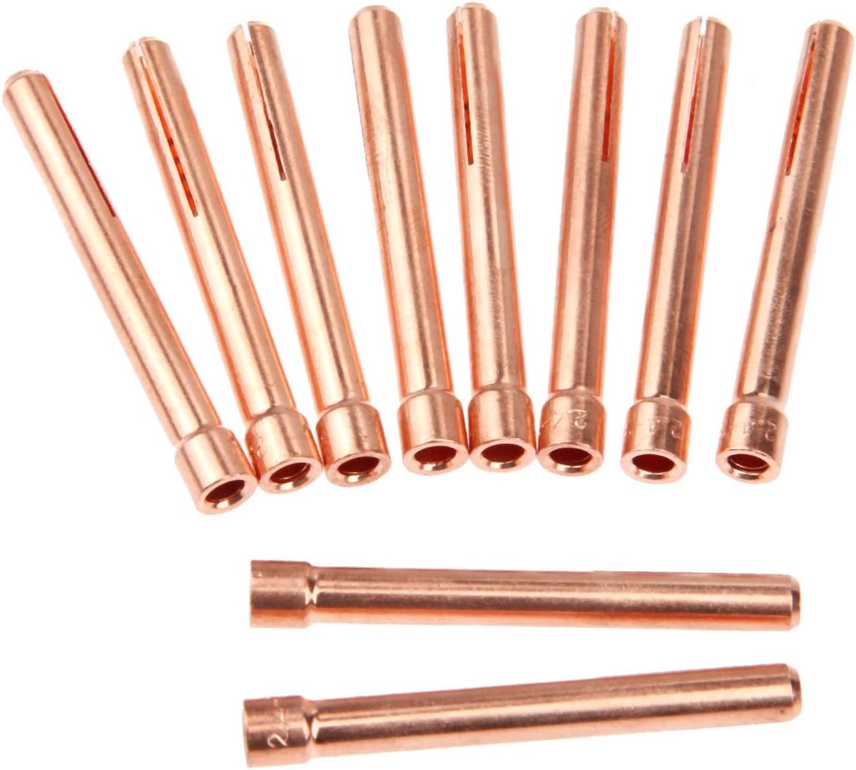 10 stuks 3/32" 2.4mm TIG collet tips voor TIG lasapparatuur - Geschikt voor WP17, WP18, WP26 series
