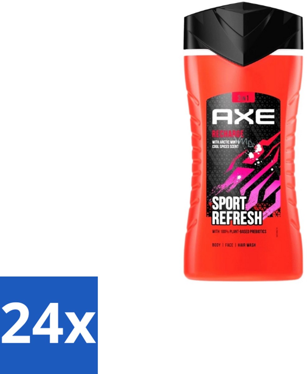 AXE – Douchegel – Sport Refresh – 250 ml - Voordeelverpakking - 24 stuks