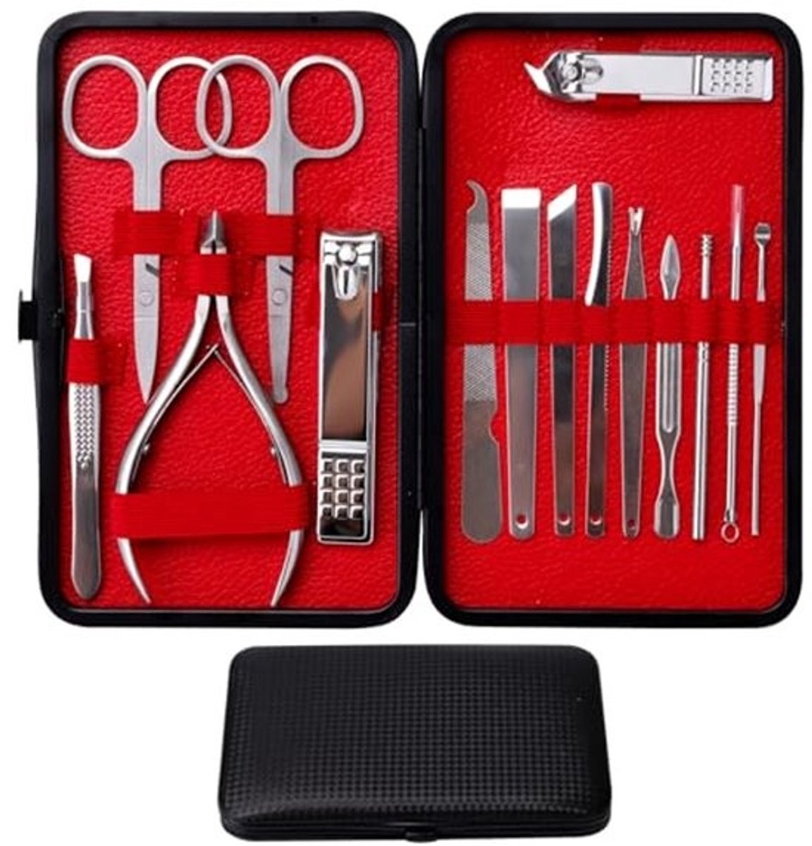 Professionele Manicure en Pedicure Set - 16-delige Nagelverzorgingskit met Draagbare Reiszak