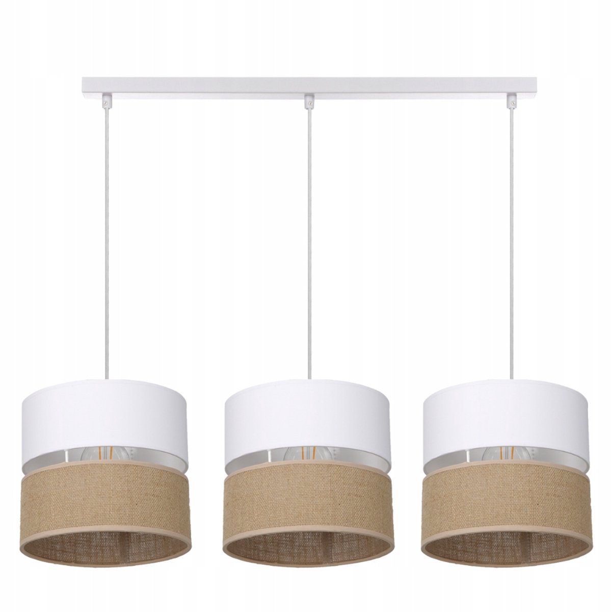 Hanglamp Jute Boho Scandinavisch 3-lichts Metaal Stof