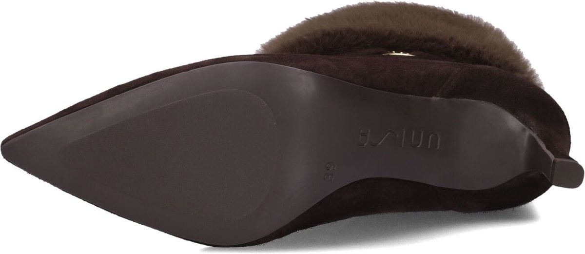 Unisa Luces Enkellaarsjes - Enkelboots met rits - Dames - Bruin - Maat 38