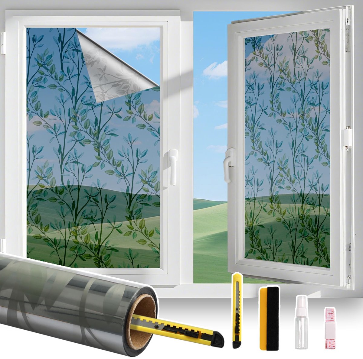 Conkov Spiegelraamfolie Anti Inkijk Zilveren Reflecterende 60 x 200 cm - ShopVlot